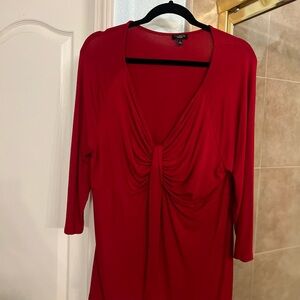 Talbots Vibrant Red Blouse